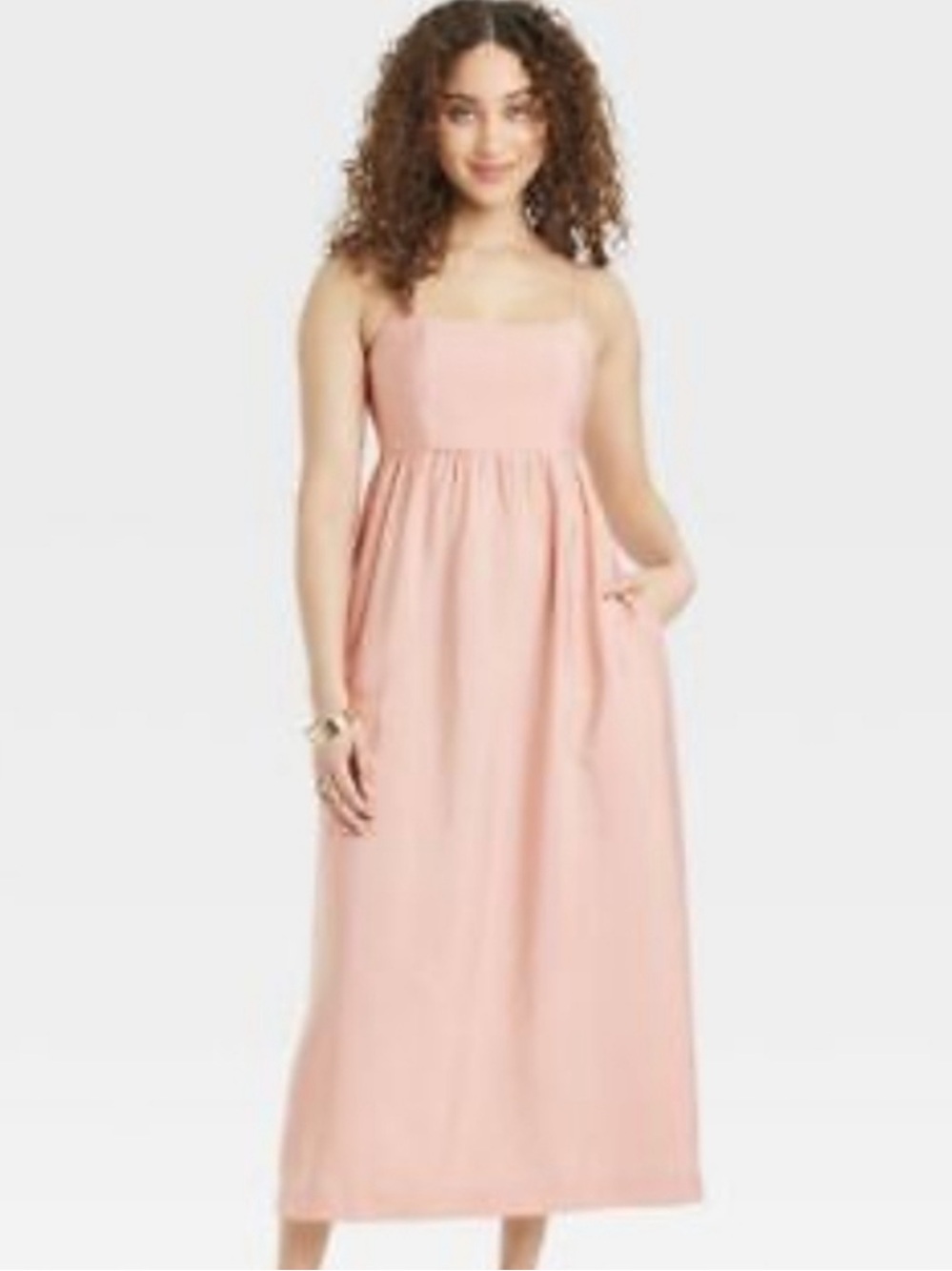 a new day Peach Spaghetti Strap Maxi Dress NWT XXL